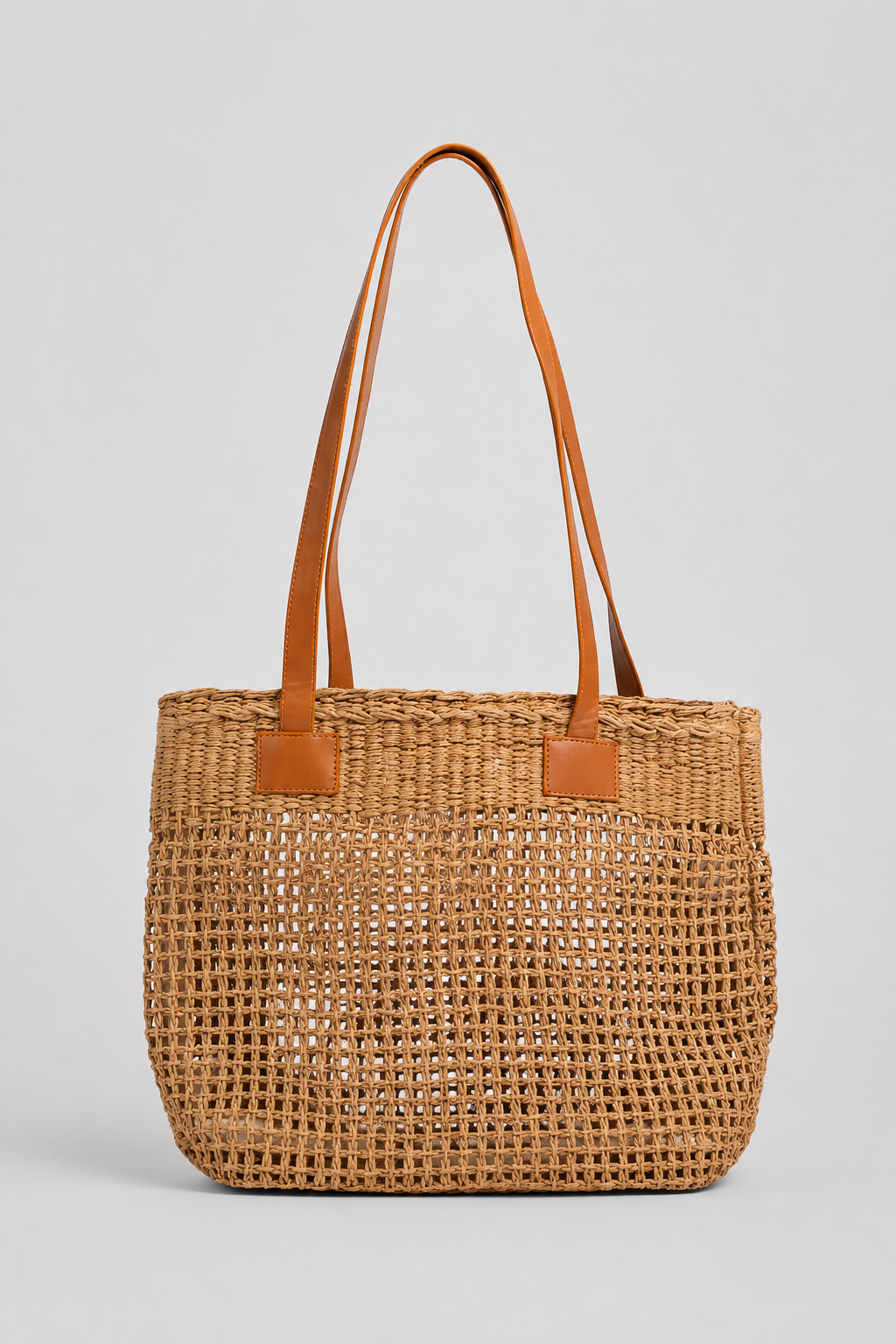 Borsa tote in rete di rafia naturale Ela