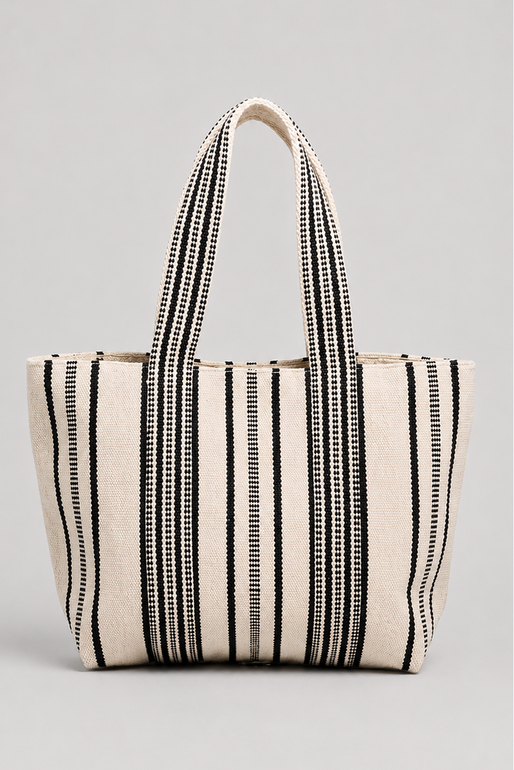 Borsa tote in cotone Mahi realizzata a mano