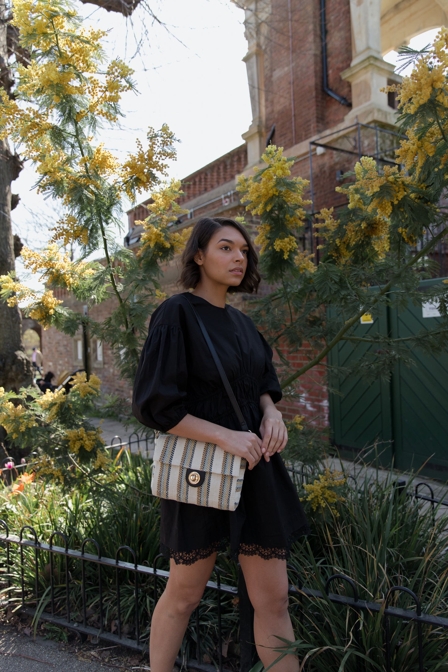 Ira Handloom Cotton Crossbody Bag With Extra Shoulder Strap.