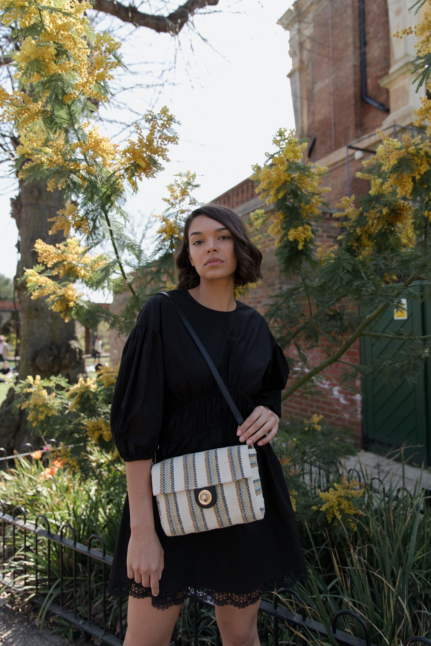 Ira Handloom Cotton Crossbody Bag With Extra Shoulder Strap.