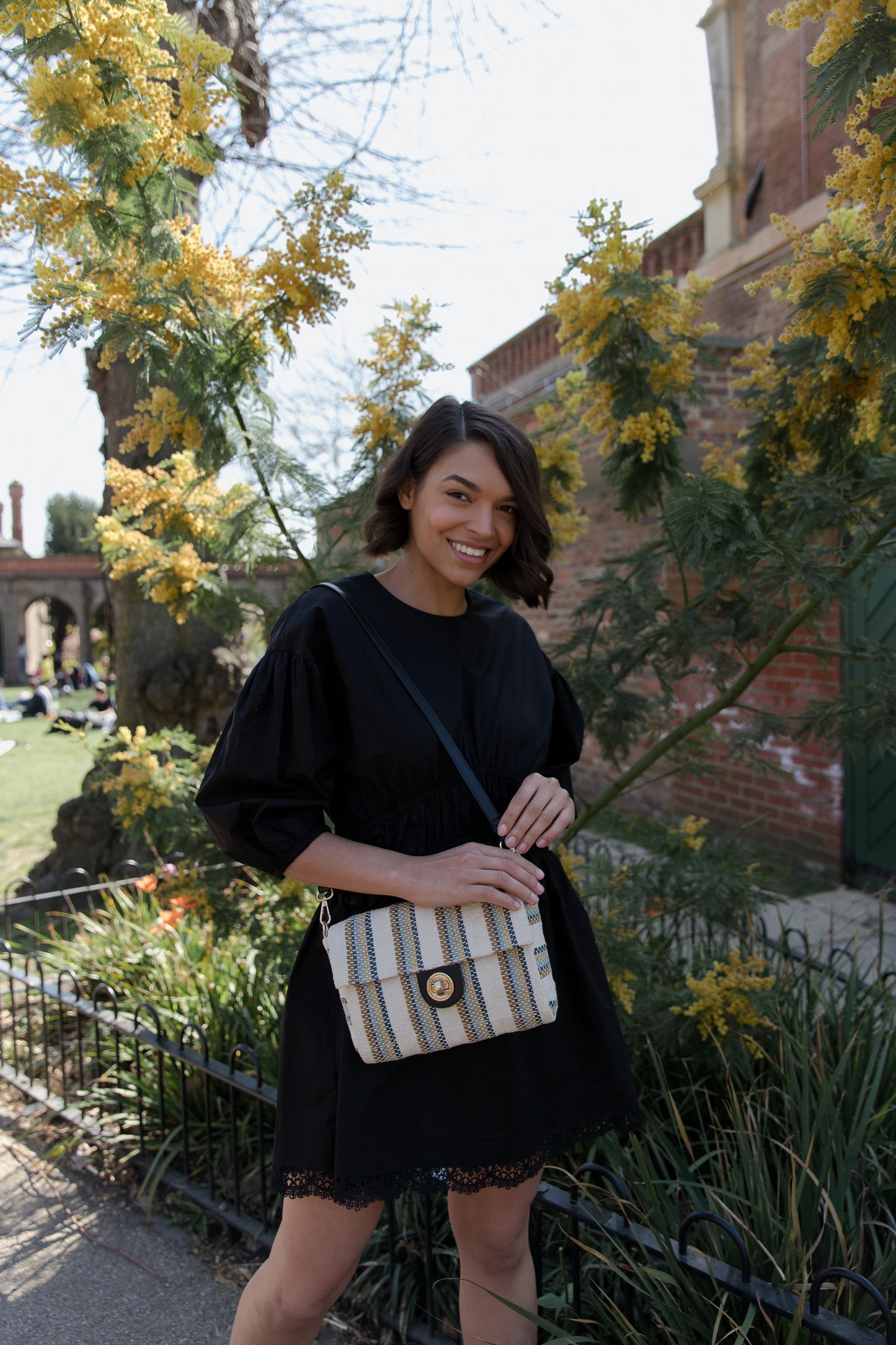 Ira Handloom Cotton Crossbody Bag With Extra Shoulder Strap.