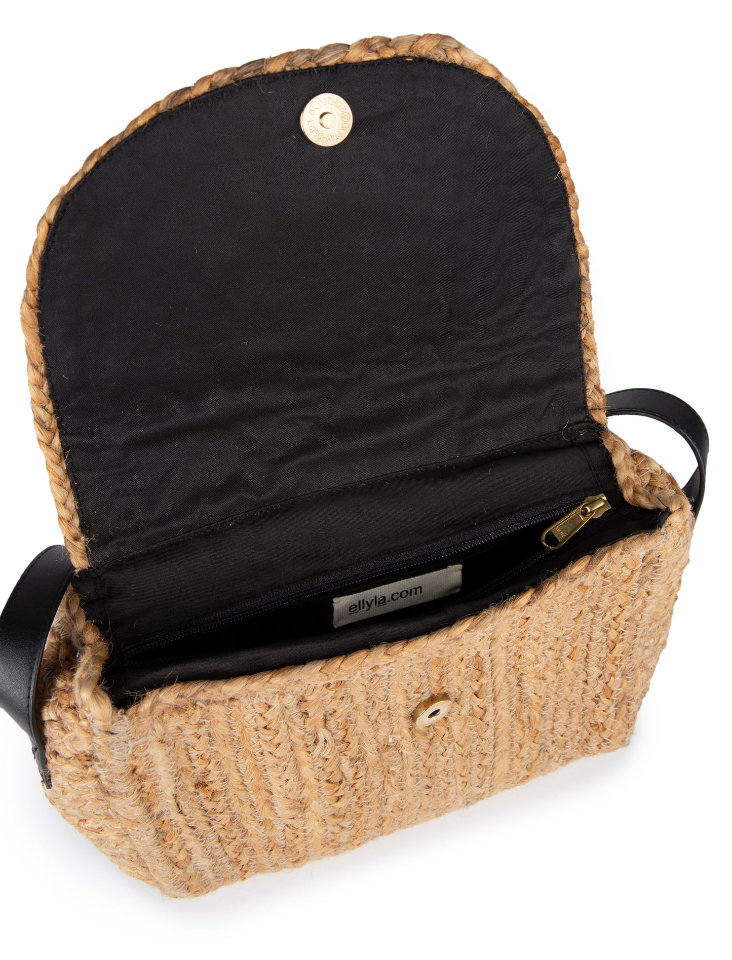 Deena Natural Jute Crossbody Bag