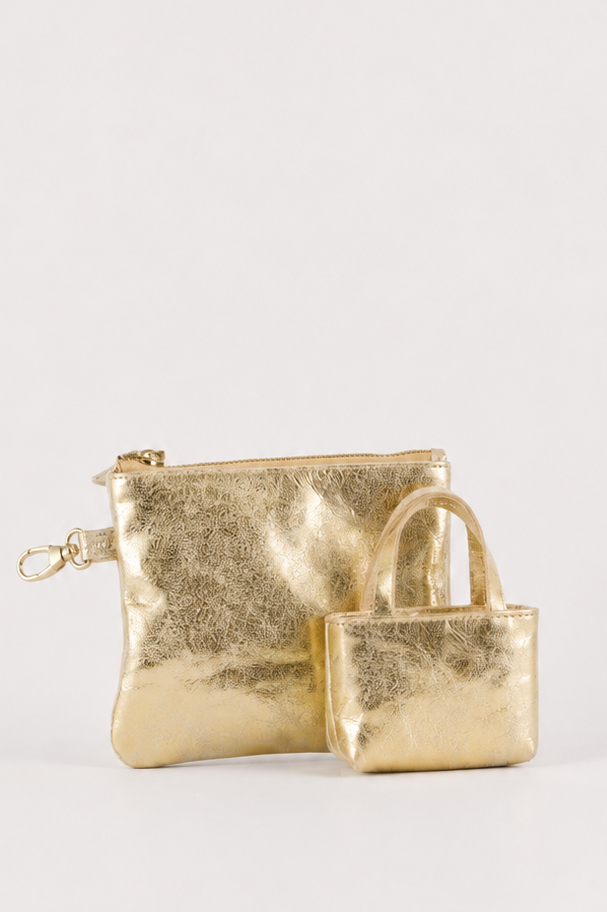 Soft Metallic Leather Tote