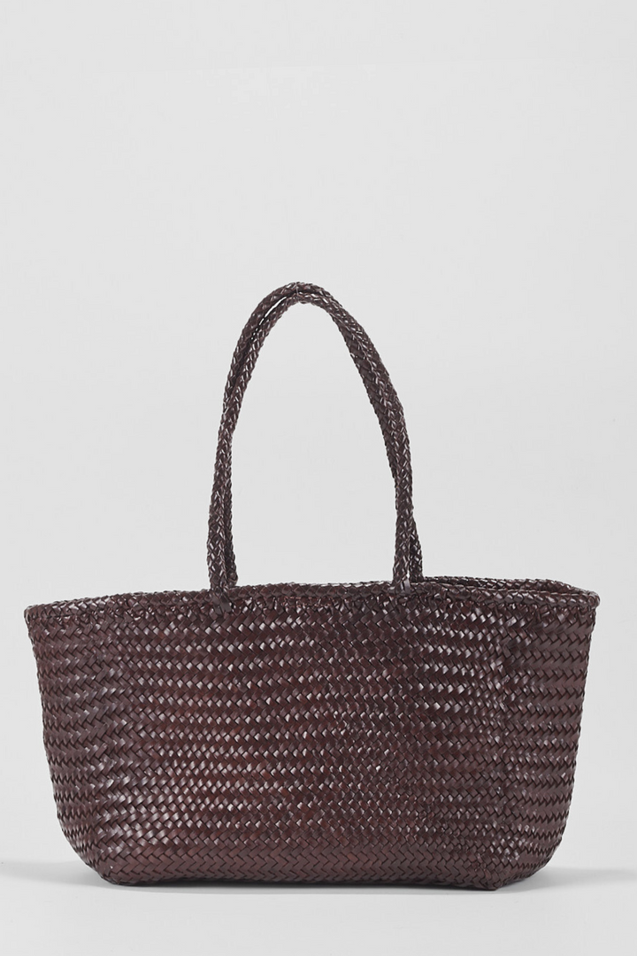Amora Woven Shoulder Bag- Espresso