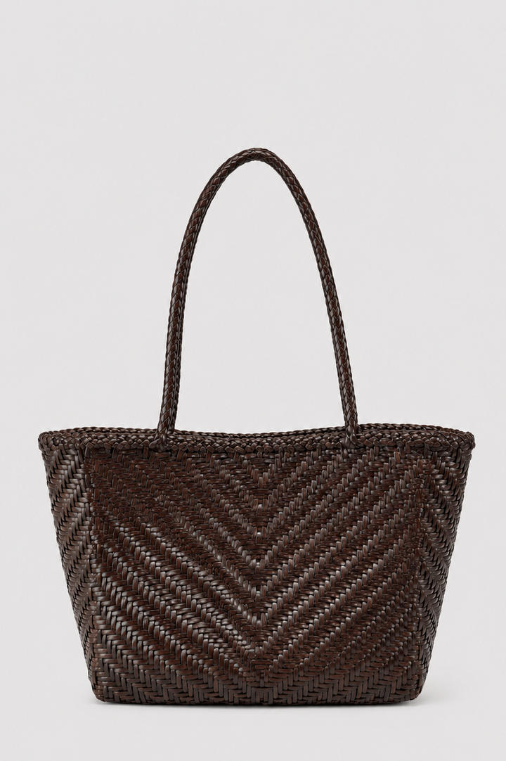 Nia Woven Leather Tote Bag