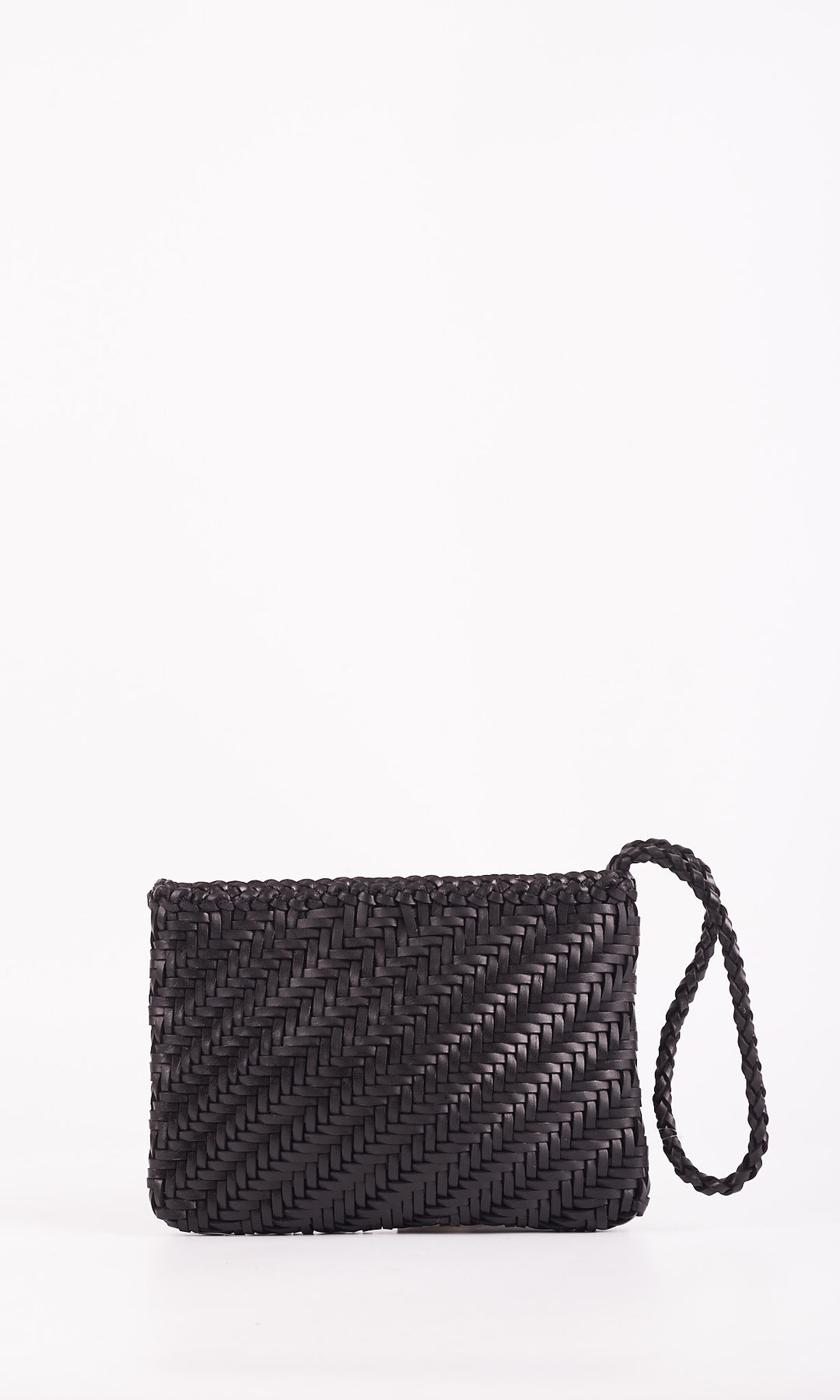 Leather Clutch Bag- Black