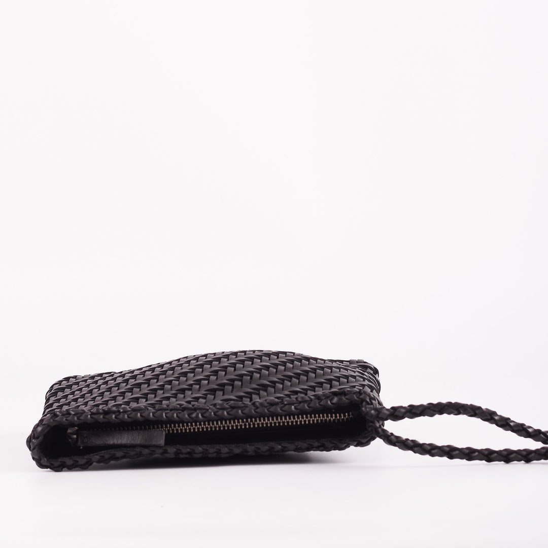 Leather Clutch Bag- Black