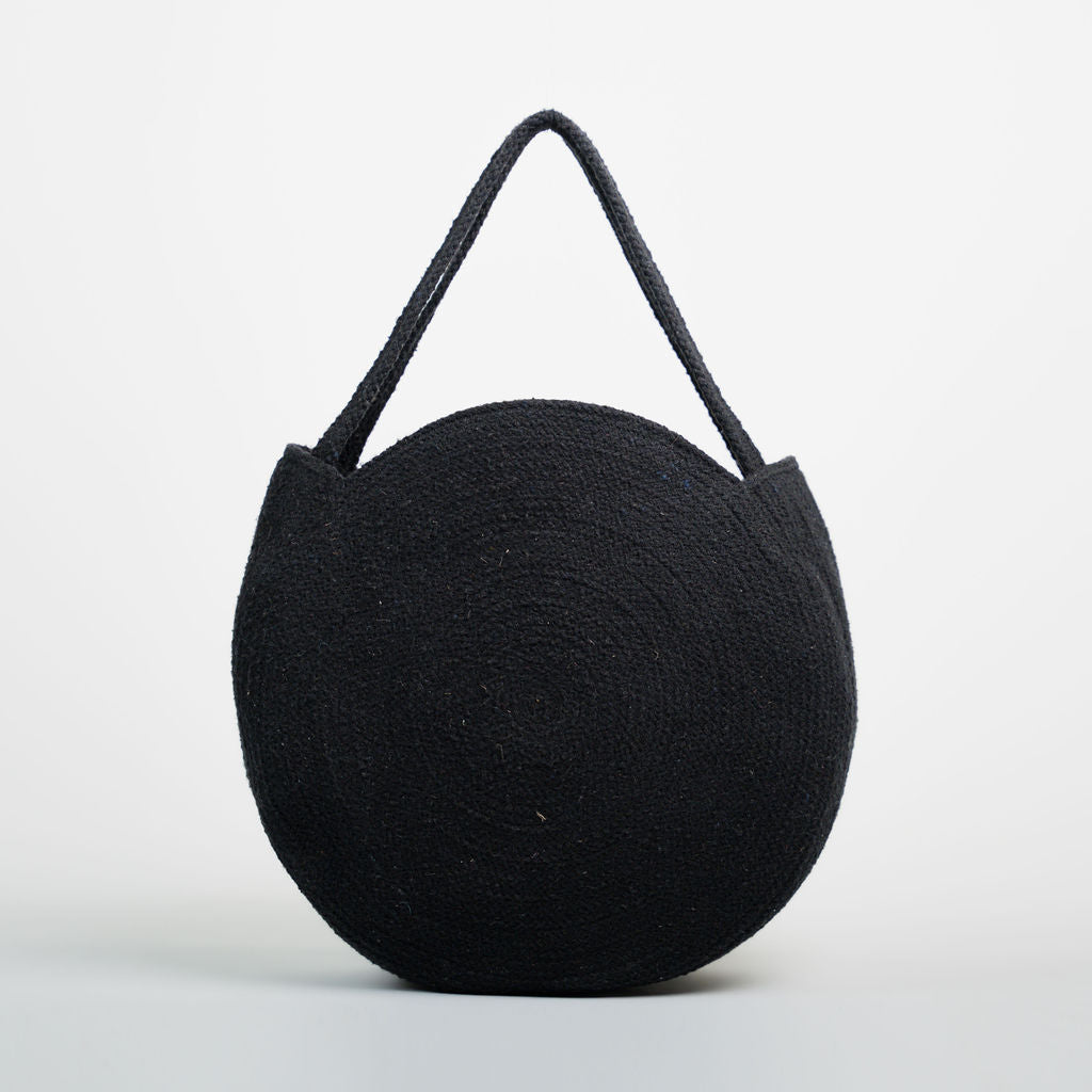 Ridhi Circular Cotton Shoulder Bag Black