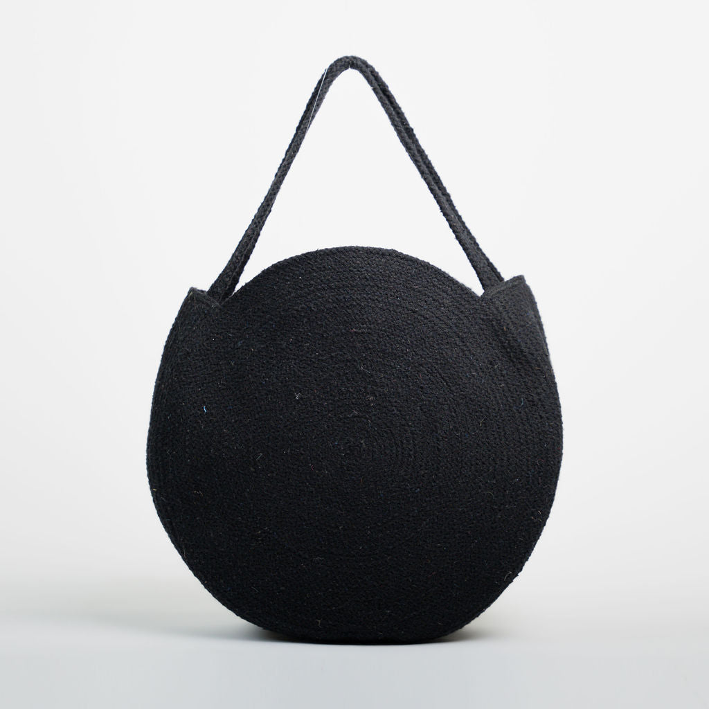 Ridhi Circular Cotton Shoulder Bag Black