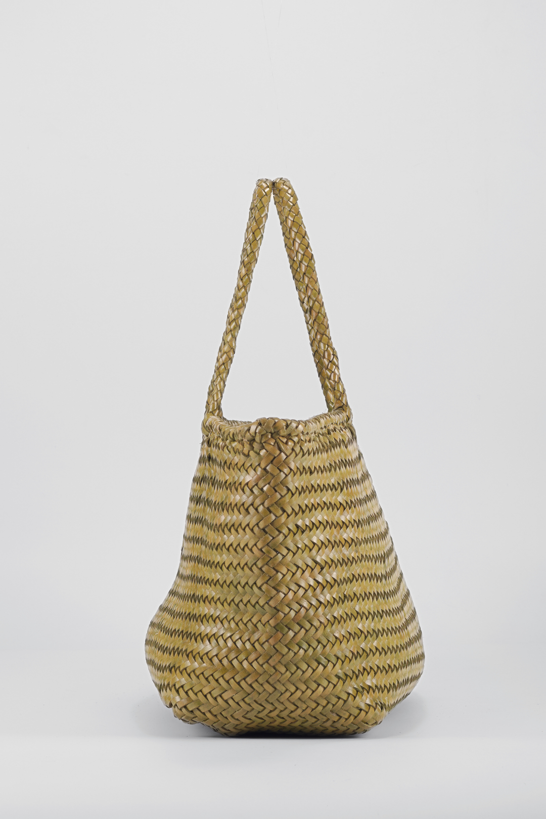 Amora Woven Shoulder Bag- Bamboo Green