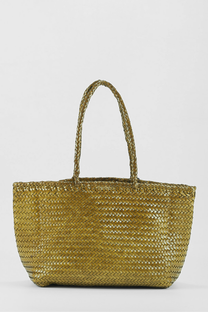 Amora Woven Shoulder Bag- Bamboo Green