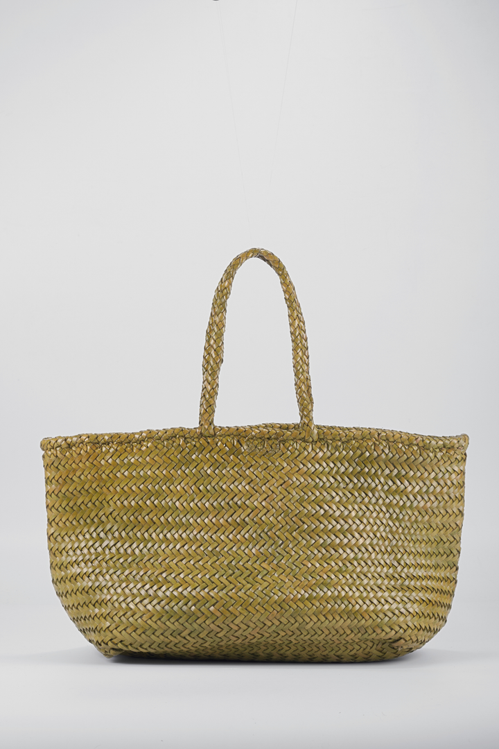 Amora Woven Shoulder Bag- Bamboo Green