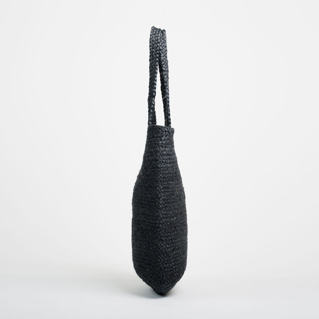 Shyla Soft Jute Bag- Black