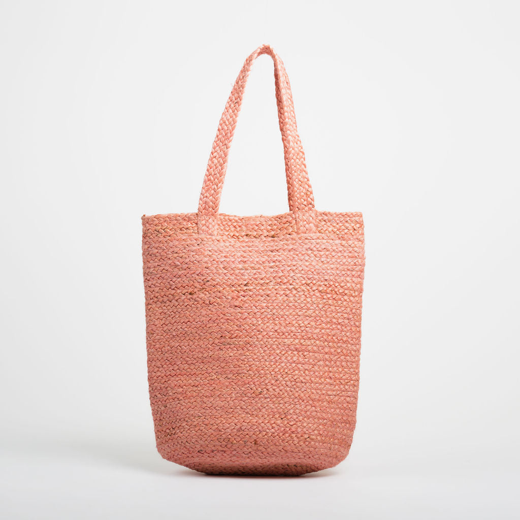 Shyla  Soft Jute Bag- Pink