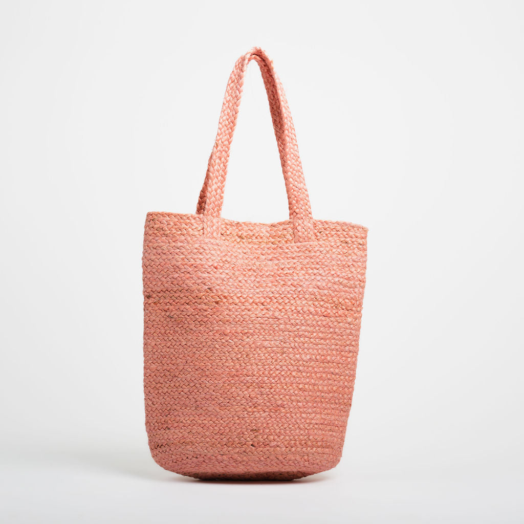 Shyla  Soft Jute Bag- Pink