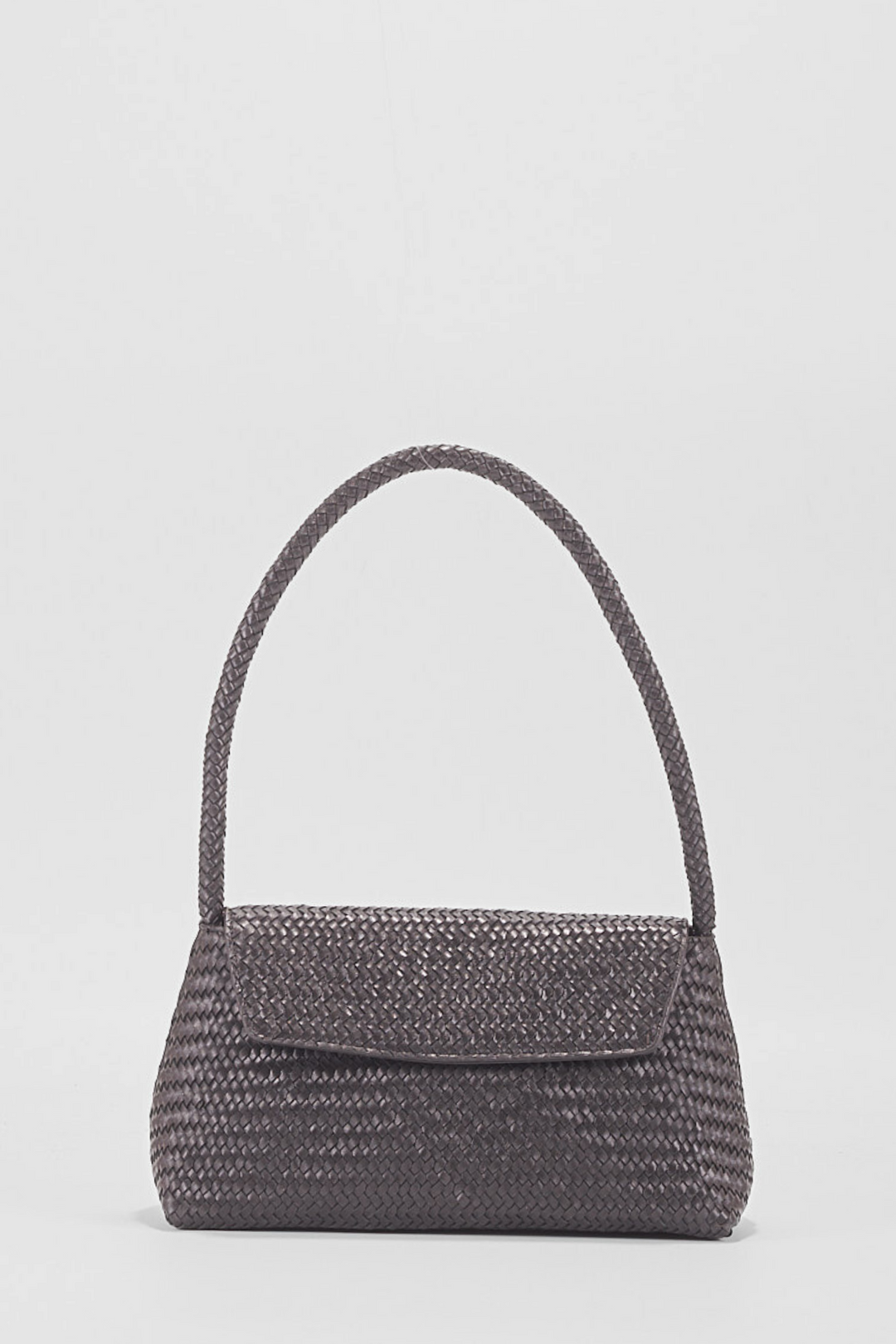 Simi Woven Leather Baguette Bag