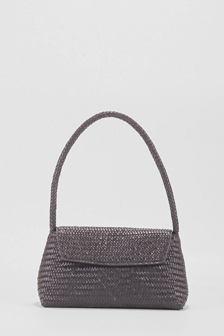 Simi Woven Leather Baguette Bag