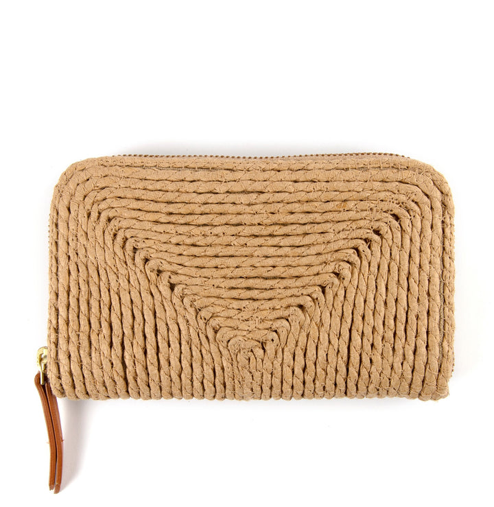 Tiya Rolled Raffia Wallet