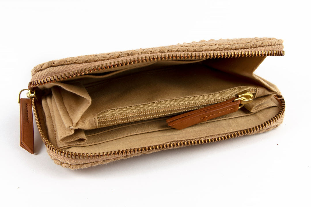 Tiya Rolled Raffia Wallet