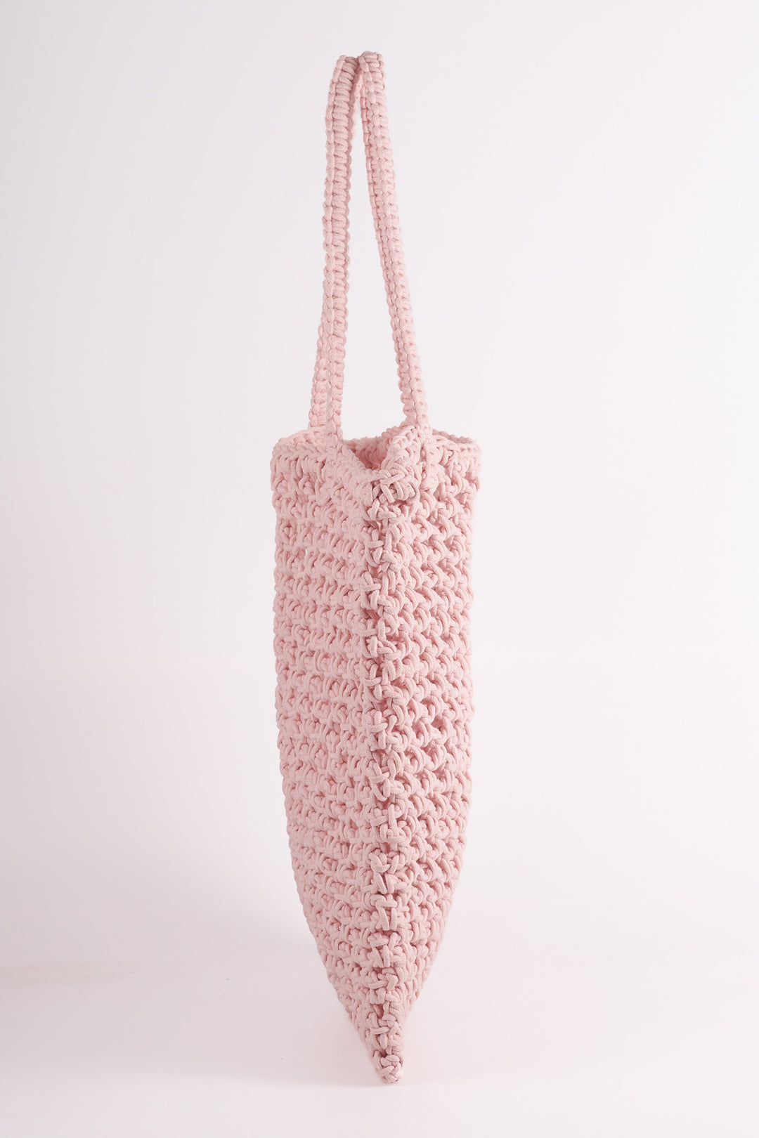 Crochet Cotton Tote Bag -Pink