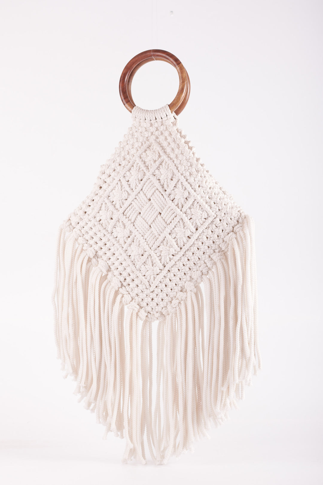 Coyote Cotton Macrame Clutch Bag