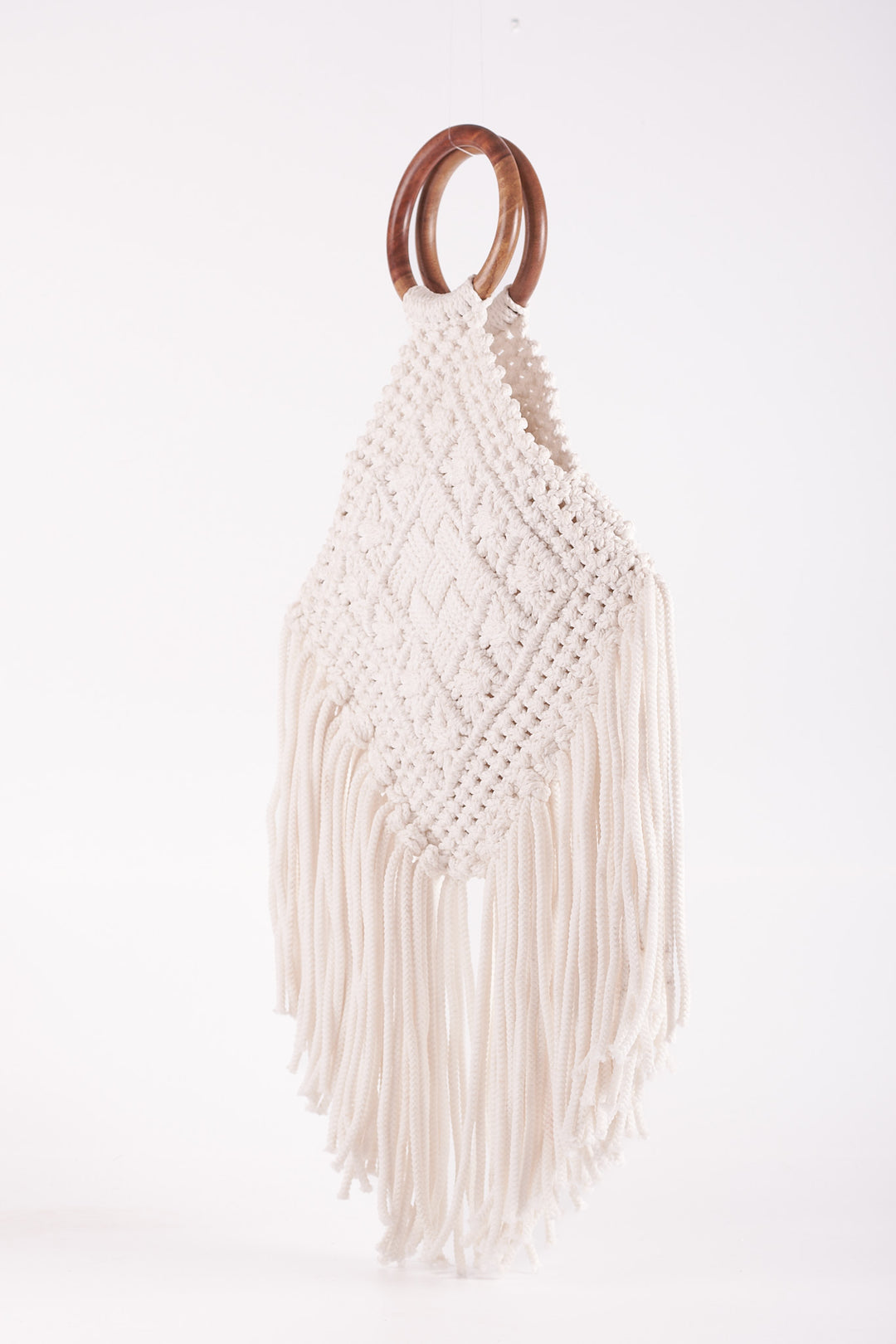 Coyote Cotton Macrame Clutch Bag