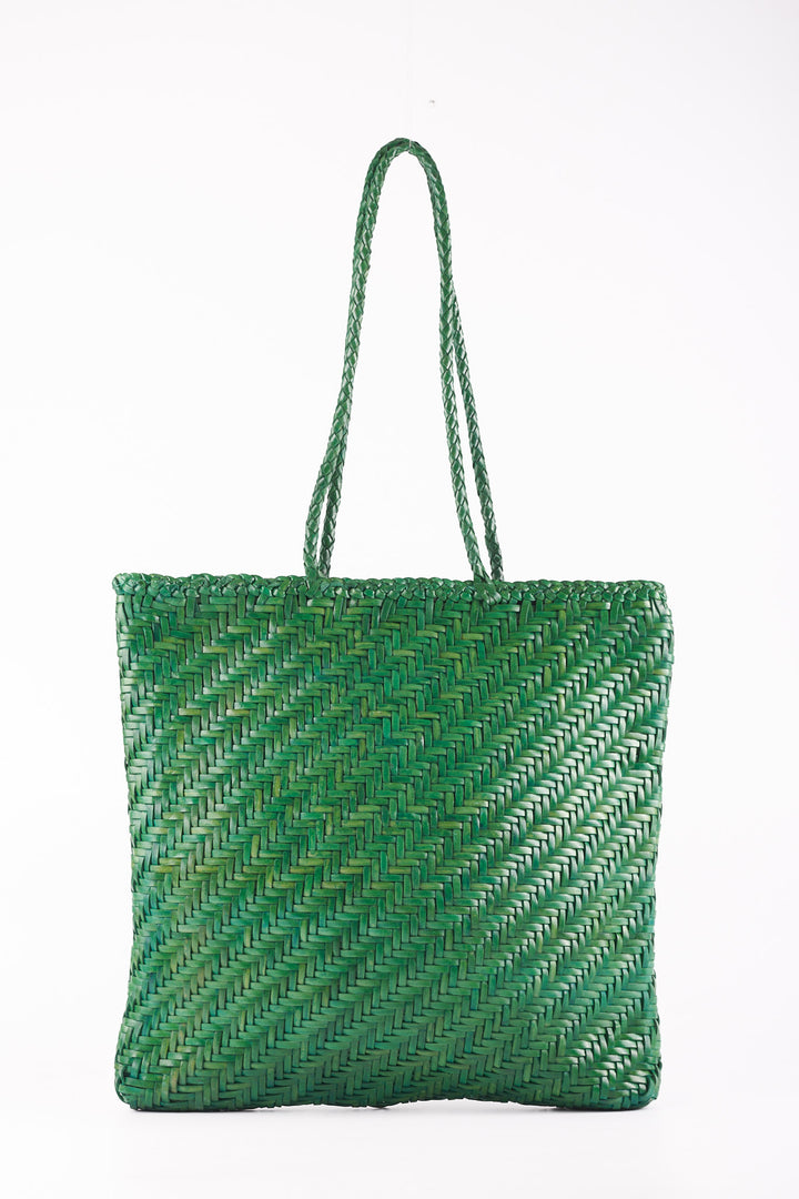 Large Leather Tote Forest