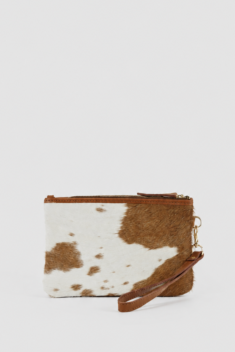 Hair-On Leather Wristlet Pouch-PRE ORDER