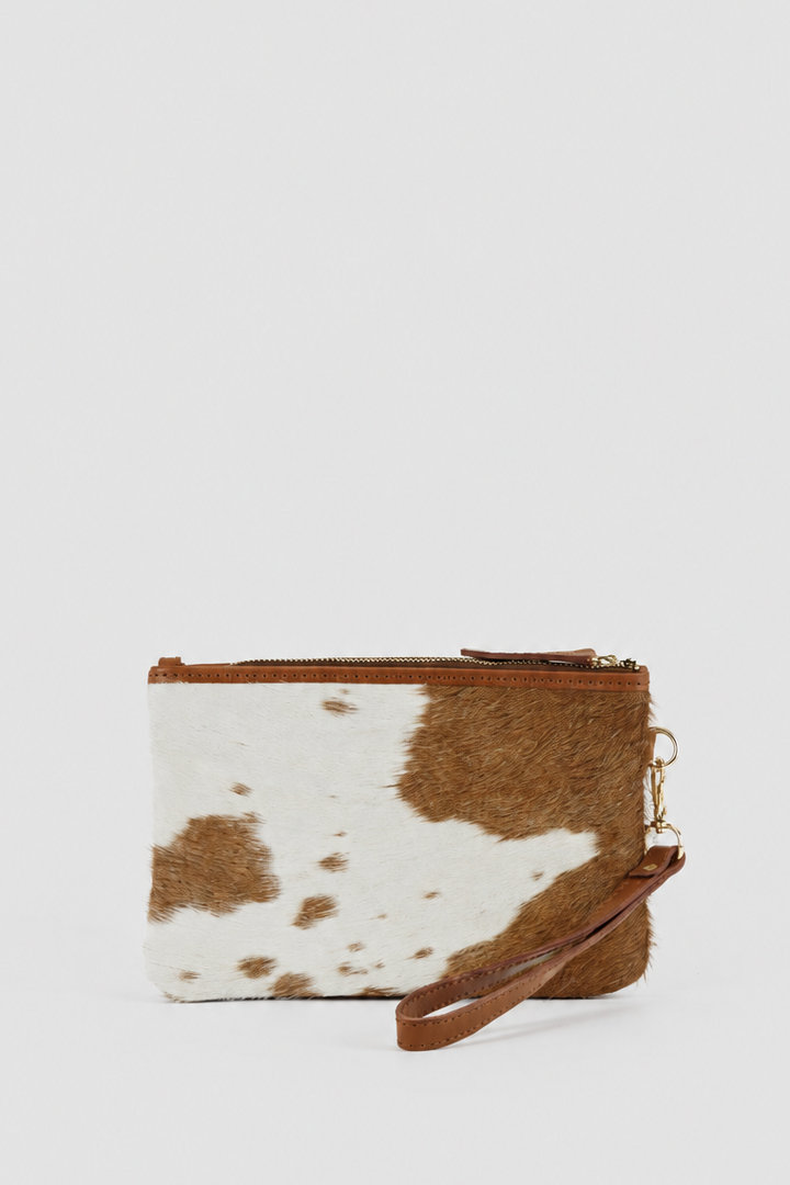Hair-On Leather Wristlet Pouch-PRE ORDER