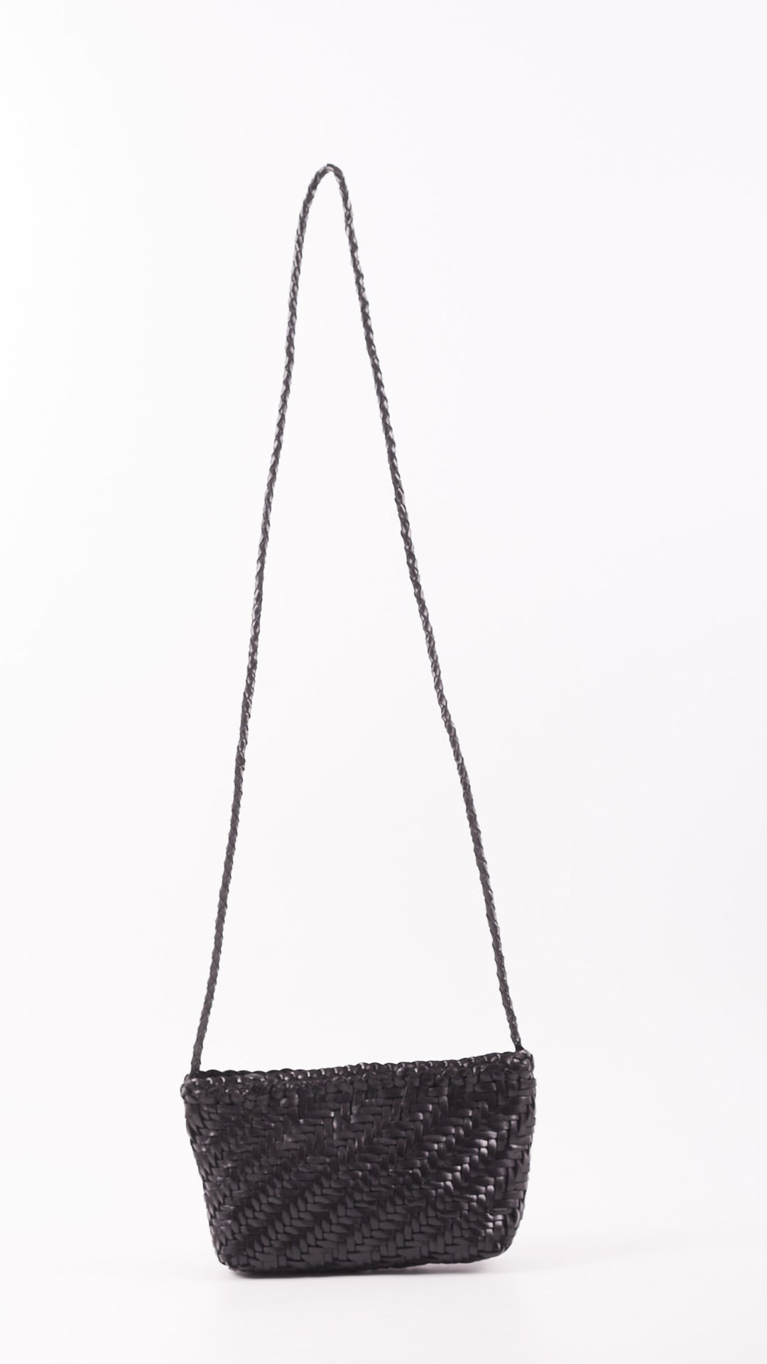 Sia Leather Crossbody - Black