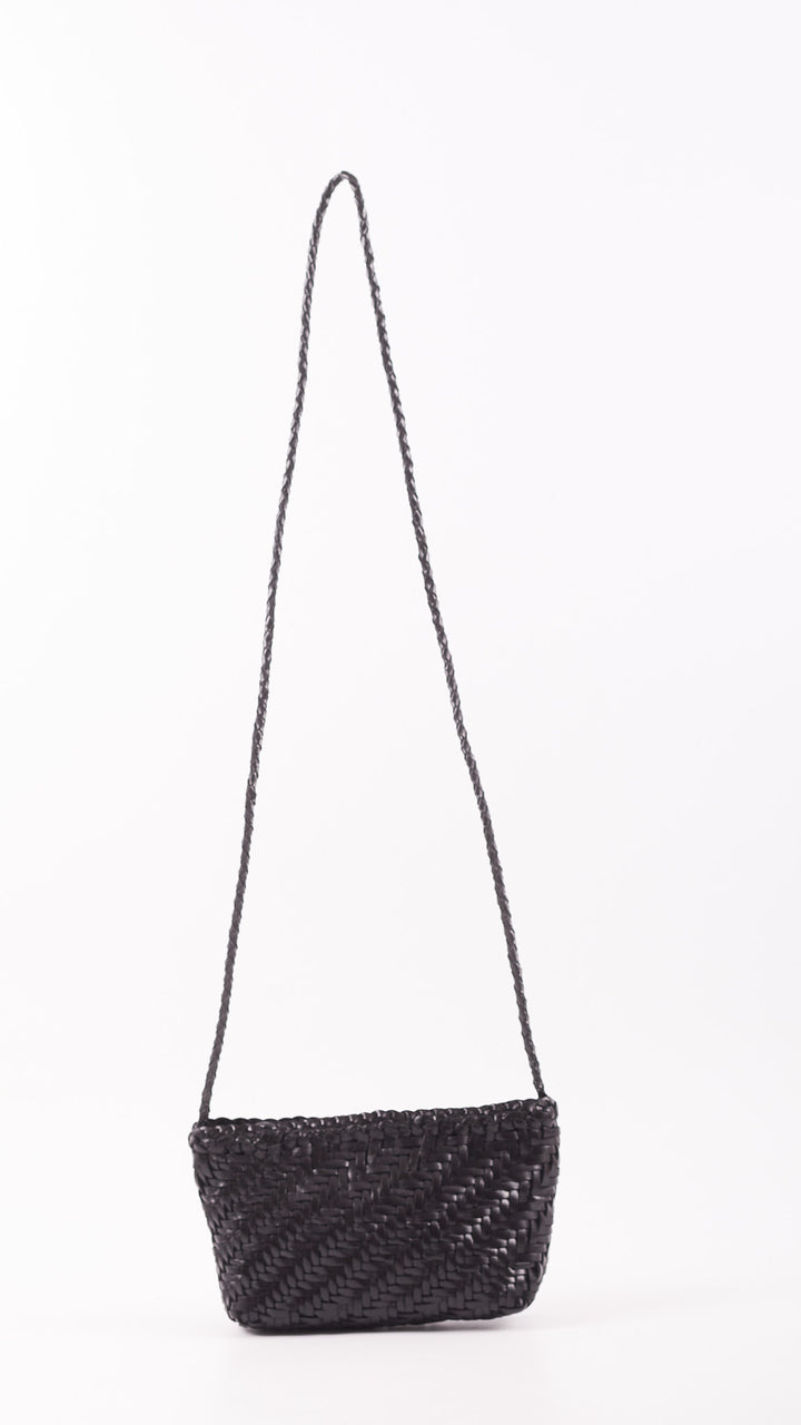 Sia Leather Crossbody - Black