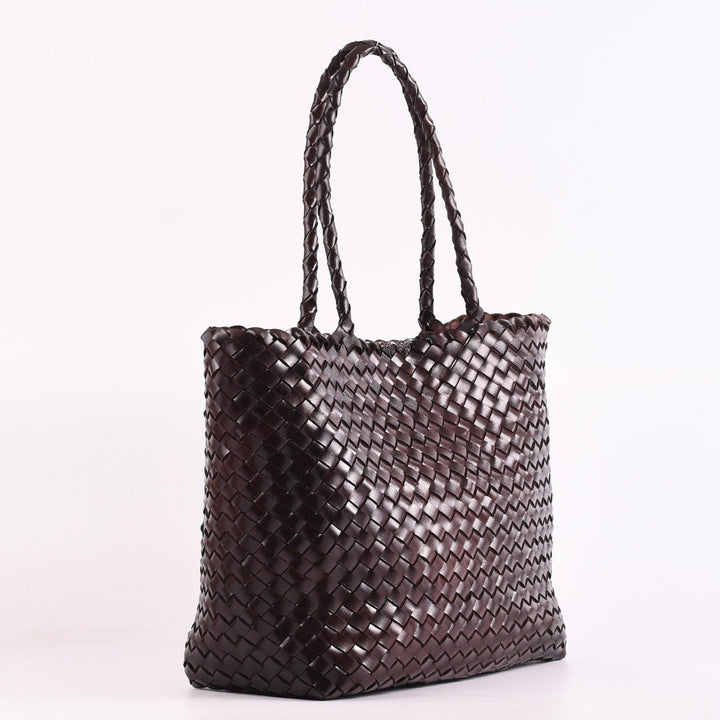 Leia Woven Leather Box Bag- PRE ORDER