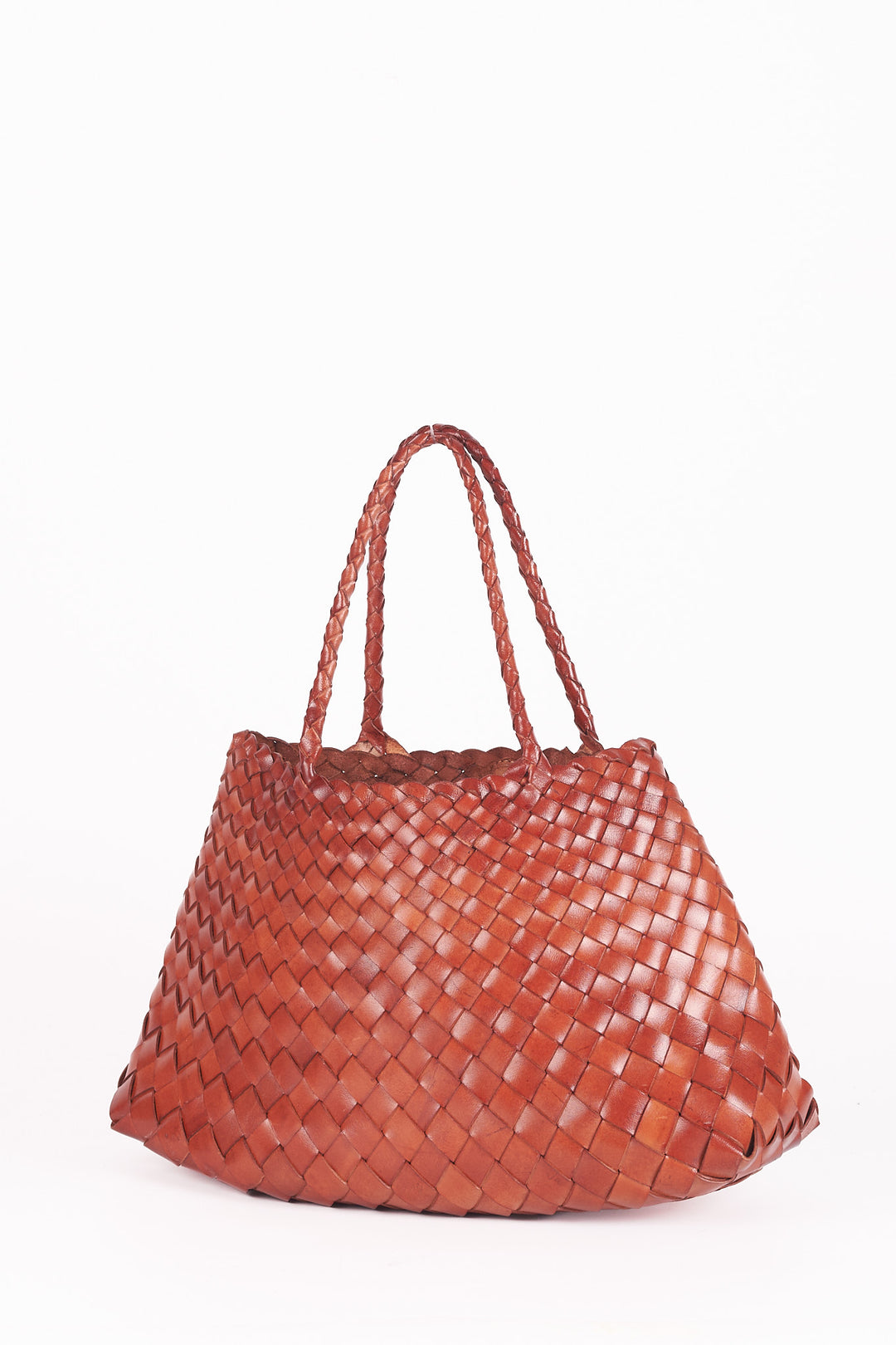Selina Woven Hand Bag- Tan