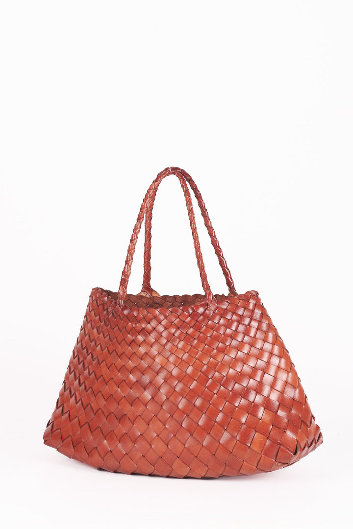 Selina Woven Hand Bag- Tan