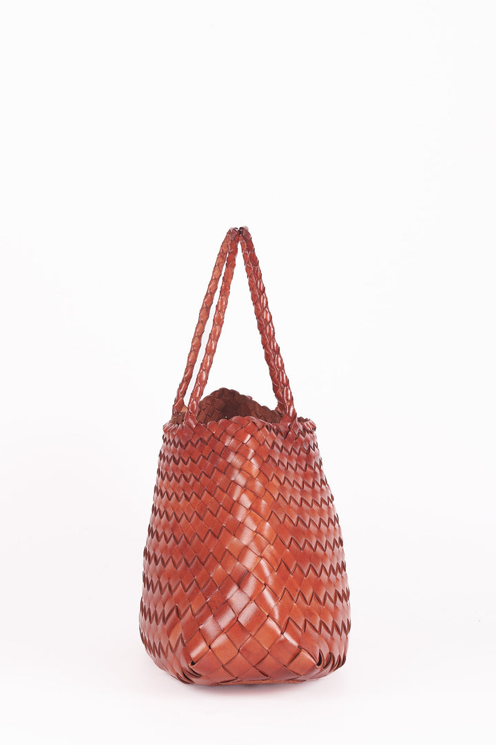 Selina Woven Hand Bag- Tan