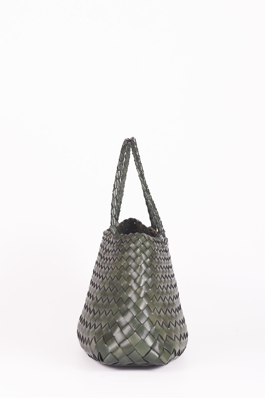 Selina Woven Hand Bag- Slate Green