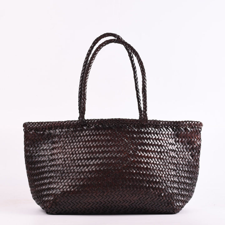 Amora woven leather bag -Espresso- PRE ORDER