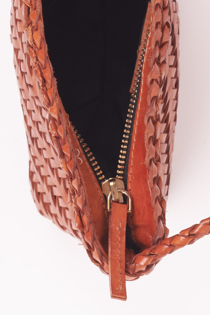 Sia Leather Crossbody- Tan