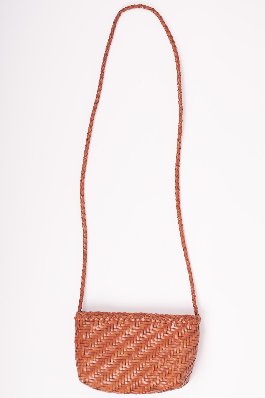 Sia Leather Crossbody- Tan