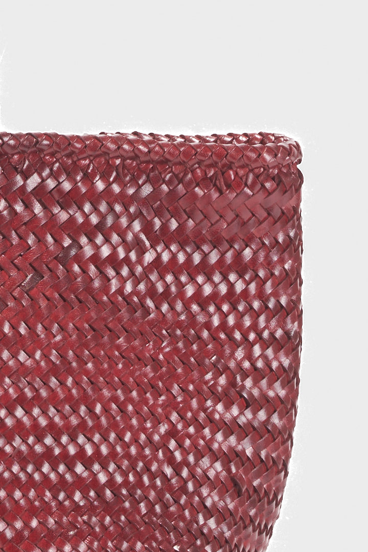 Amora Woven Shoulder Bag- Burgundy- PRE ORDER ETA 3 Weeks