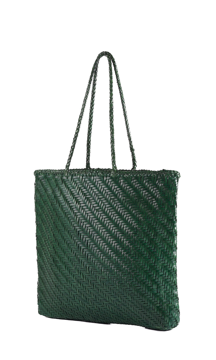 Large Leather Tote Emerald