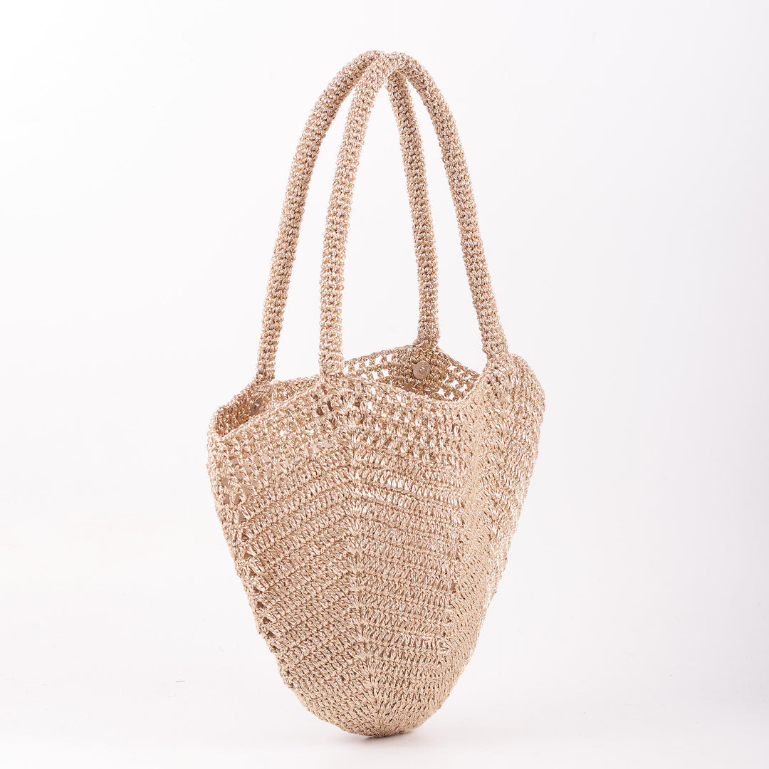 Gori Lurex Handbag- Metallic Gold