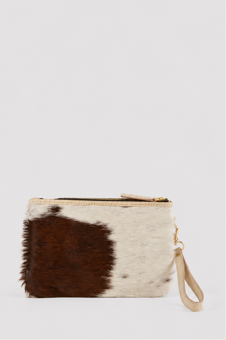 Hair-On Leather Wristlet Pouch-PRE ORDER