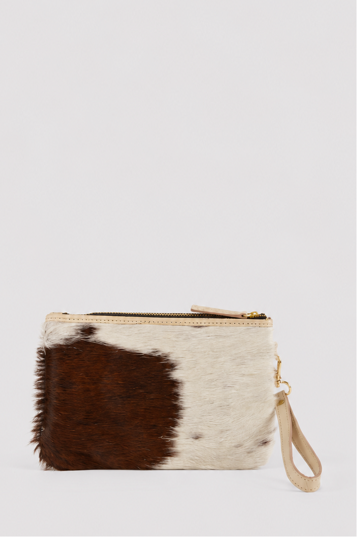 Hair-On Leather Wristlet Pouch-PRE ORDER