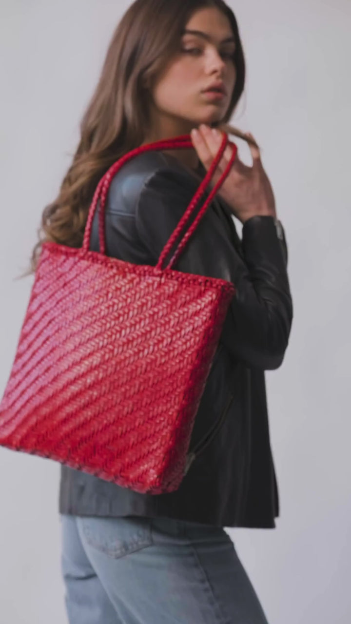 Rhia Woven Leather Tote- PRE ORDER