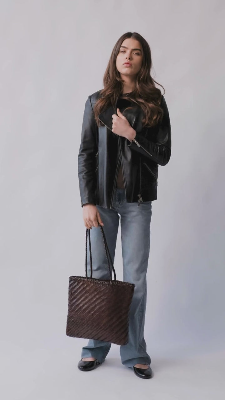 Rhia Woven Leather Tote- PRE ORDER