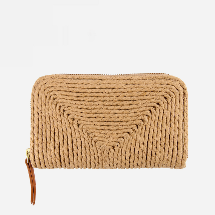 Tiya Rolled Raffia Wallet