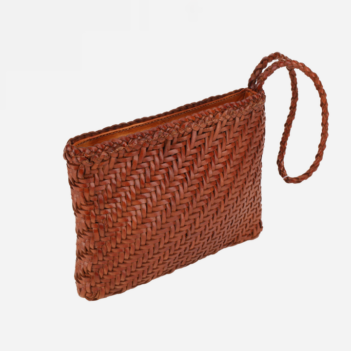 Woven Leather Clutch