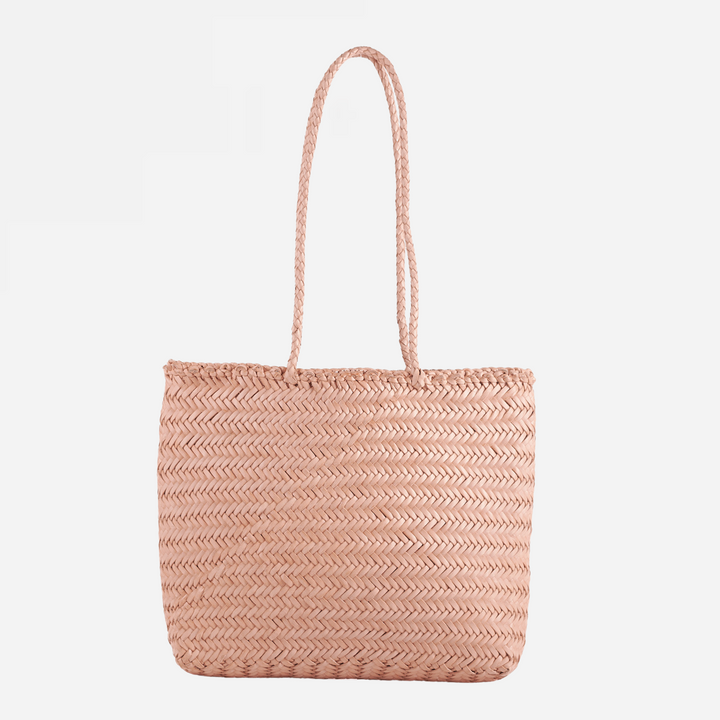 Anika Leather Tote Bag - Pink