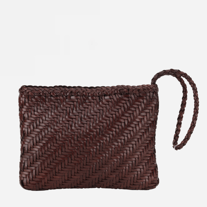 Woven Leather Clutch Bag